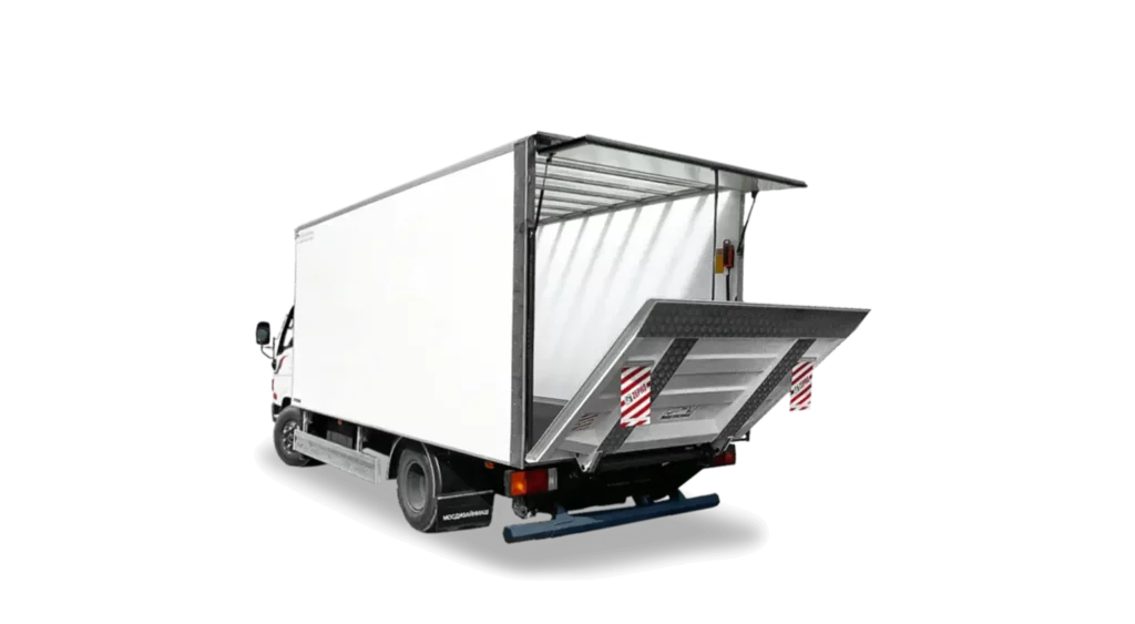 Perevozka gruzov v furgone s gidrobortom - uslugi transportnoj logistiki Tesco